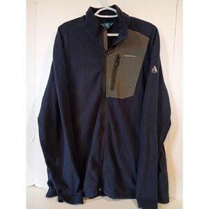 Eddie Bauer First Ascent Sweatshirt Men XLT Tall Navy Blue 1/4 Zip FreeHeat Hike